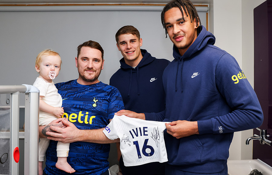 Players spread festive cheer with visits to five local children’s wards