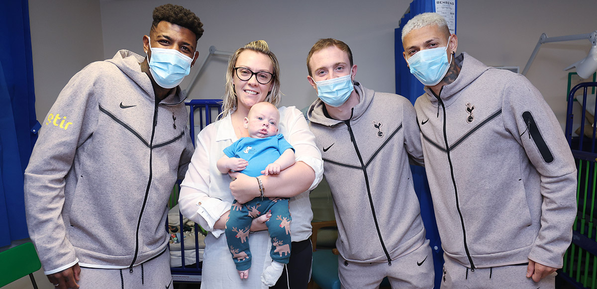 Players spread festive cheer with visits to five local children’s wards