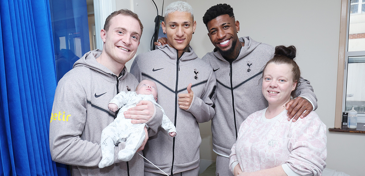 Players spread festive cheer with visits to five local children’s wards