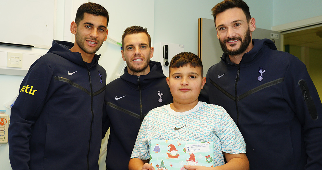 Players spread festive cheer with visits to five local children’s wards