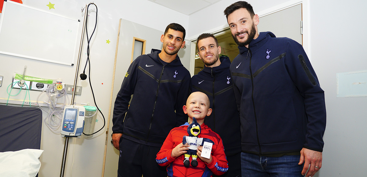 Players spread festive cheer with visits to five local children’s wards