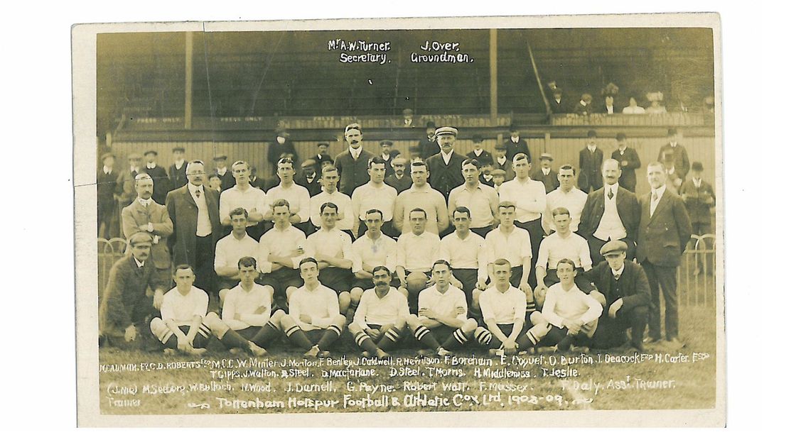The squad that kicked-off our first Football League campaign in 1908-09