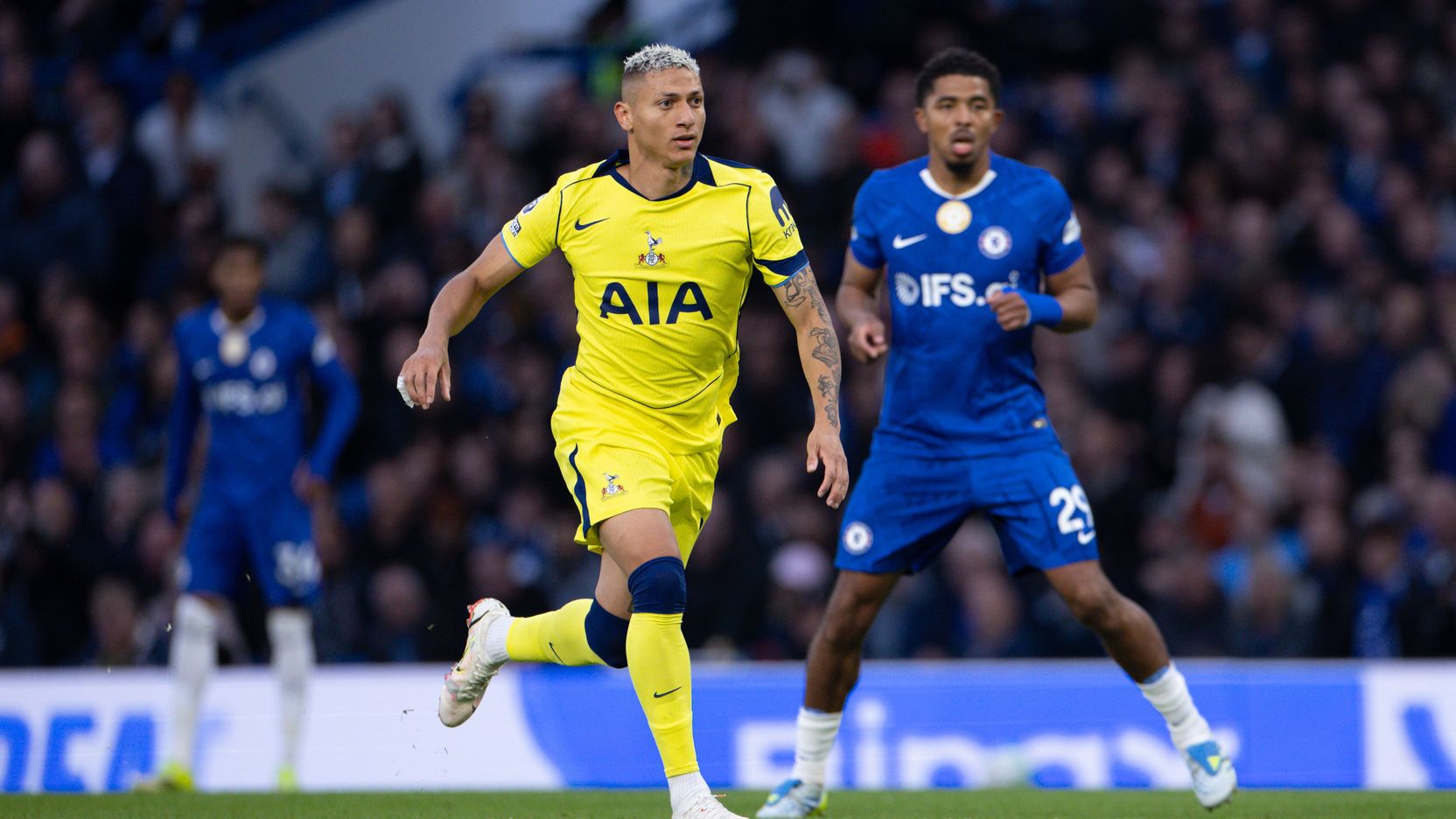Richarlison in action against Chelsea