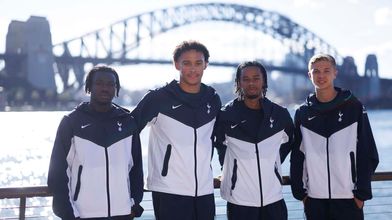 Rio Kyerematen, Malachi Hardy, Tyrese Hall and Tyler Tingey in Sydney