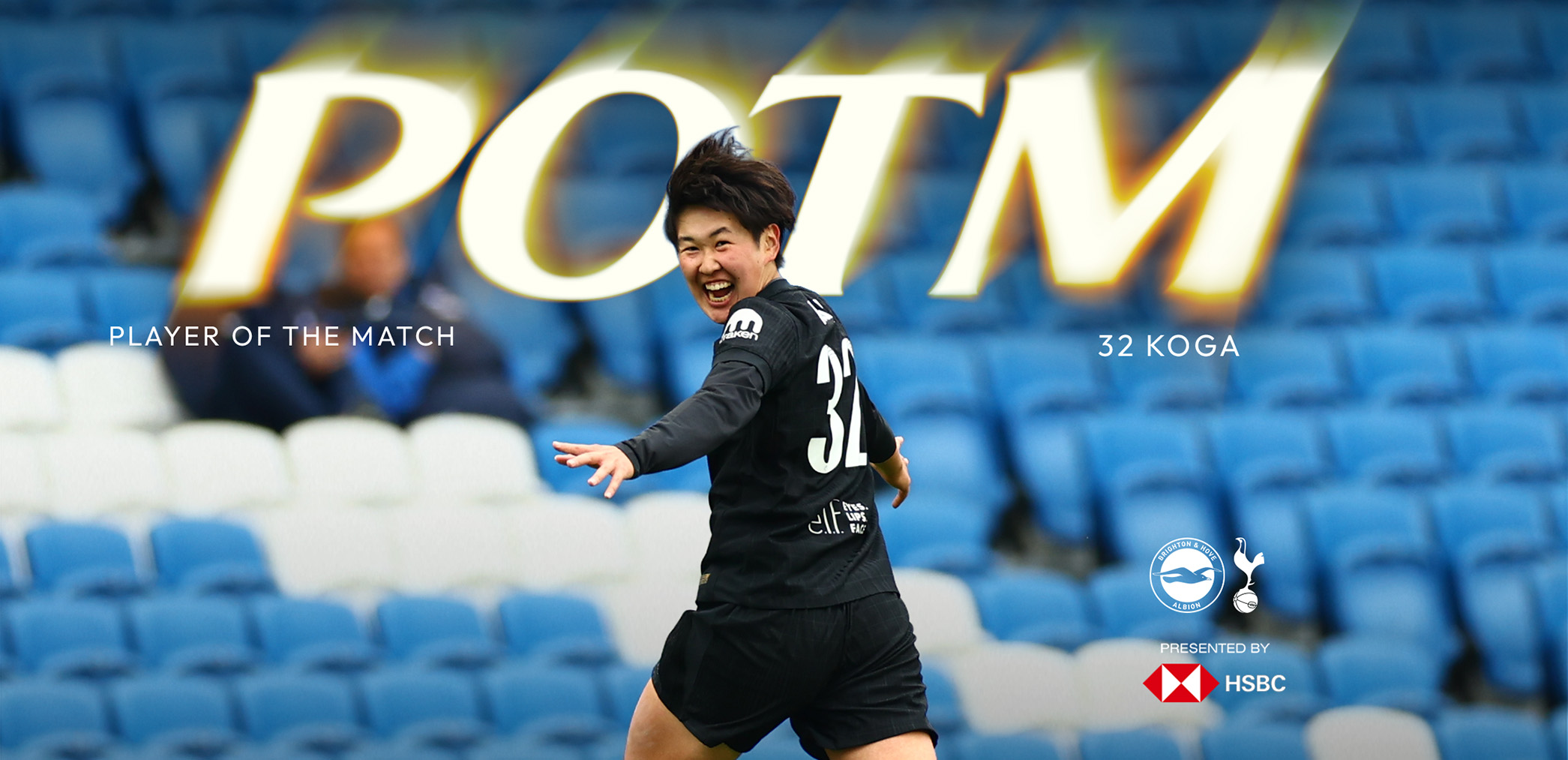 Koga your Player of the Match after winning goal at Brighton - Tottenham Hotspur