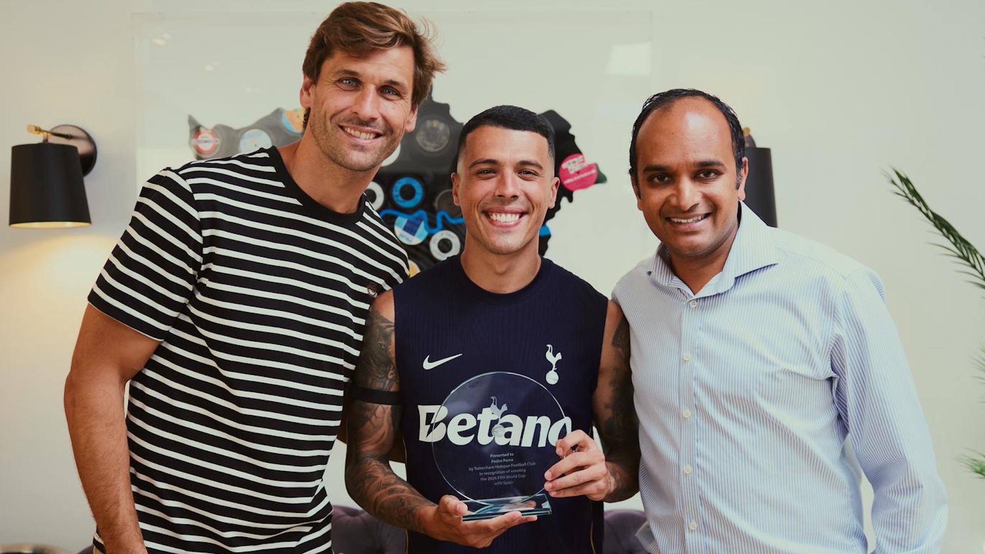 Pedro honoured by Club after World Cup glory - Tottenham Hotspur